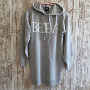 Women's Derek Heart Long Hoodie Size S Gray
